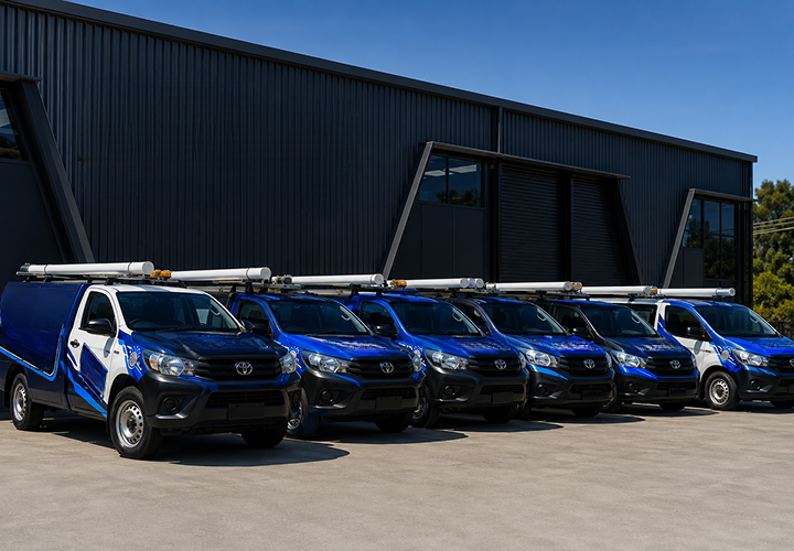 Fleet of Dural Blocked Drains plumbing vans