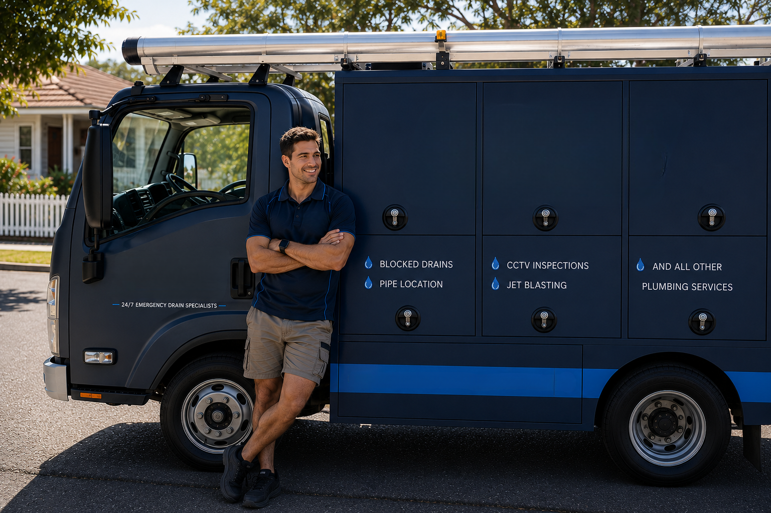 Plumber with Dural Blocked Drains van